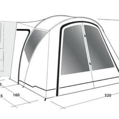 Outwell Lakecrest Drive Away Awning 23 Outwell Lakecrest Drive Away Awning -Pieces Cycliste Magasin 111166 lakecrest drawing perspective2