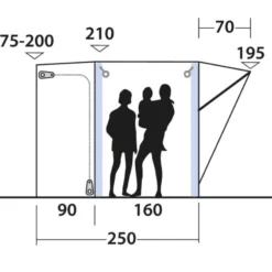 Outwell Newburg 160 Air Drive Away Awning -Pieces Cycliste Magasin 111170 newburg 160 air drawing other5