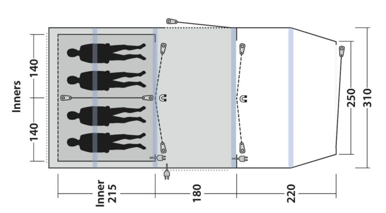 Outwell Parkdale 4PA Tent (2023) 4 Outwell Parkdale 4PA Tent (2023) – Image 2