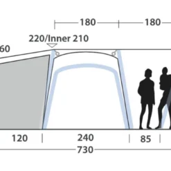Outwell Mountain Lake 5ATC Tent (2022) 19 Outwell Mountain Lake 5ATC Tent (2022) -Pieces Cycliste Magasin 111198 mountain lake 5atc drawing other4