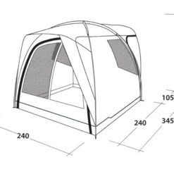 Outwell Beachcrest Drive Away Awning -Pieces Cycliste Magasin 111238 beachcrest drawing perspective2