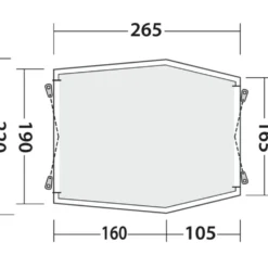 Outwell Sandcrest S Awning -Pieces Cycliste Magasin 111241 sandcrest s drawing floorplan3