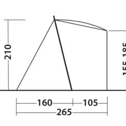 Outwell Sandcrest S Awning -Pieces Cycliste Magasin 111241 sandcrest s drawing other5