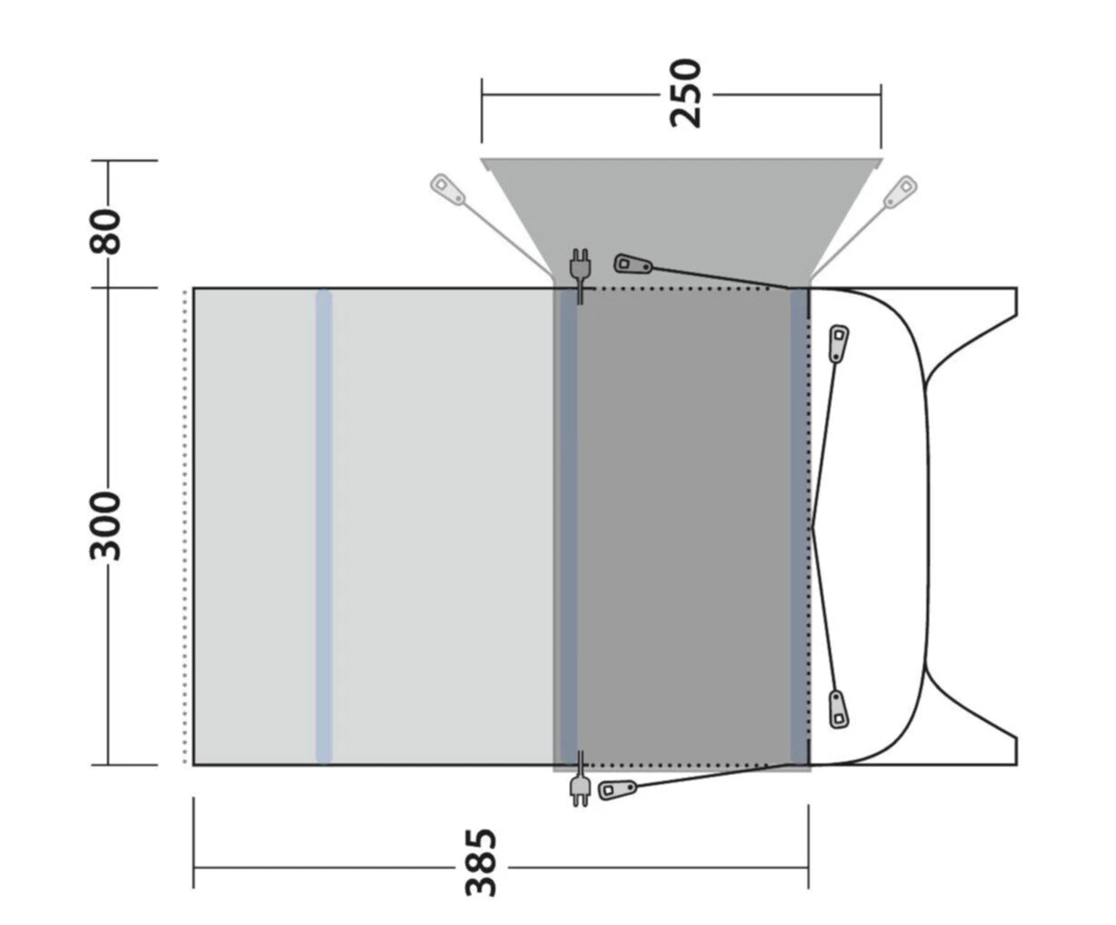 Outwell Blossburg 380 Air Drive Away Awning 4 Outwell Blossburg 380 Air Drive Away Awning – Image 2