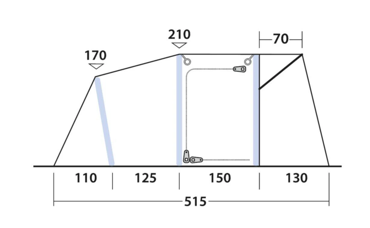 Outwell Blossburg 380 Air Drive Away Awning 6 Outwell Blossburg 380 Air Drive Away Awning – Image 4