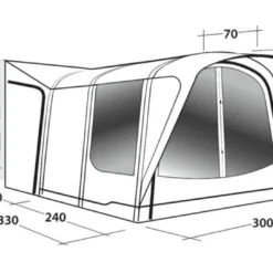 Outwell Newburg 240 Air Low Drive Away Awning 19 Outwell Newburg 240 Air Low Drive Away Awning -Pieces Cycliste Magasin 111245 newburg 240 air drawing perspective2