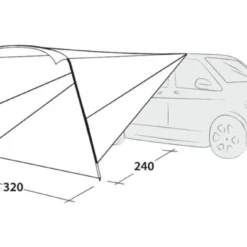 Outwell Touring Canopy Poled 13 Outwell Touring Canopy Poled -Pieces Cycliste Magasin 111252 touring canopy drawing perspective2