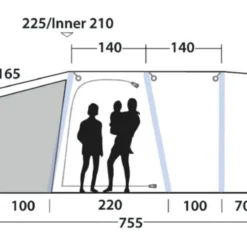 Outwell Jacksondale 5PA Tent (2022) -Pieces Cycliste Magasin 111269 jacksondale 5pa drawing other4