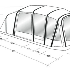 Outwell Jacksondale 5PA Tent (2022) -Pieces Cycliste Magasin 111269 jacksondale 5pa drawing perspective2