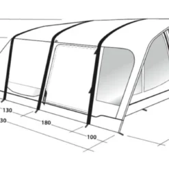 Outwell Springville 4SA Tent (2023) 24 Outwell Springville 4SA Tent (2023) -Pieces Cycliste Magasin 111275 springville 4sa drawing perspective2