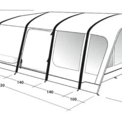 Outwell Springville 5SA Tent (2023) -Pieces Cycliste Magasin 111276 springville 5sa drawing perspective2