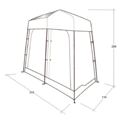 Outwell Seahaven Station Double 19 Outwell Seahaven Station Double -Pieces Cycliste Magasin 111288 outwell seahaven comfort station double drawing perspective2