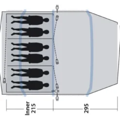Outwell Starhill 6A Air Tent (2023) -Pieces Cycliste Magasin 111304 starhill 6a drawing floorplan3