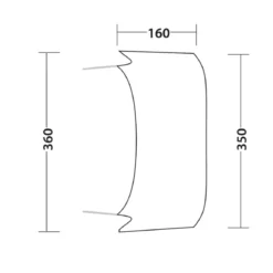 Outwell Lounge Tent Connector L (2023) -Pieces Cycliste Magasin 111341 lounge tent connector l drawing floorplan3
