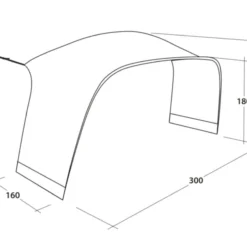 Outwell Lounge Tent Connector M (2023) -Pieces Cycliste Magasin 111342 lounge tent connector m drawing perspective2 page 0001