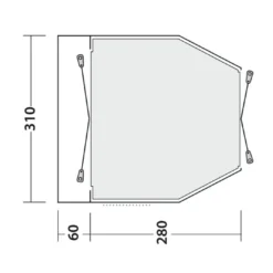 Easy Camp Shamrock Awning (180 - 205cm) 11 Easy Camp Shamrock Awning (180 - 205cm) -Pieces Cycliste Magasin 120398 shamrock drawing floorplan3