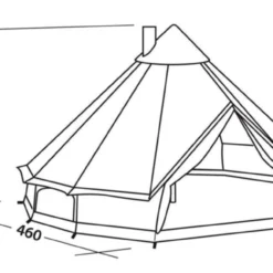 Robens Klondike Grande Tipi Tent (2023) 12 Robens Klondike Grande Tipi Tent (2023) -Pieces Cycliste Magasin 130174 klondike grande drawing perspective 2