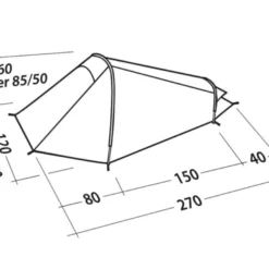 Robens Arrow Head Tent (2021) -Pieces Cycliste Magasin 130272 arrow head drawing perspective2