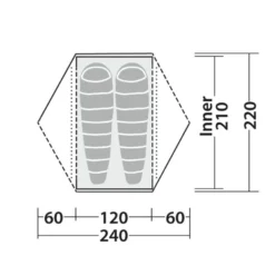 Robens Boulder 2 Tent (2023) 13 Robens Boulder 2 Tent (2023) -Pieces Cycliste Magasin 130273 boulder 2 drawing floorplan3 1