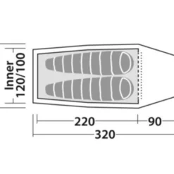 Robens Arch 2 Tent (2023) -Pieces Cycliste Magasin 130274 arch 2 drawing floorplan24 1 1