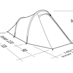 Robens Arch 2 Tent (2023) -Pieces Cycliste Magasin 130274 arch 2 drawing perspective23 1
