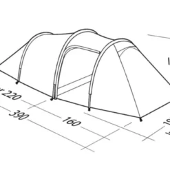 Robens Pioneer 3EX Tent (2022) -Pieces Cycliste Magasin 130275 pioneer 3ex drawing perspective2