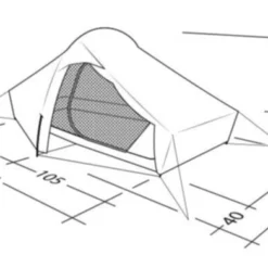 Robens Chaser 1 Tent (2022) -Pieces Cycliste Magasin 130315 chaser 1 drawing perspective24