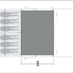 Outwell Birchdale 6PA Flat Woven Carpet -Pieces Cycliste Magasin 170891 flat woven carpet birchdale 6pa drawing floorplan2