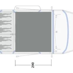 Outwell Jacksondale 5PA Flat Woven Carpet -Pieces Cycliste Magasin 170954 flat woven carpet jacksondale 5pa drawing floorplan2