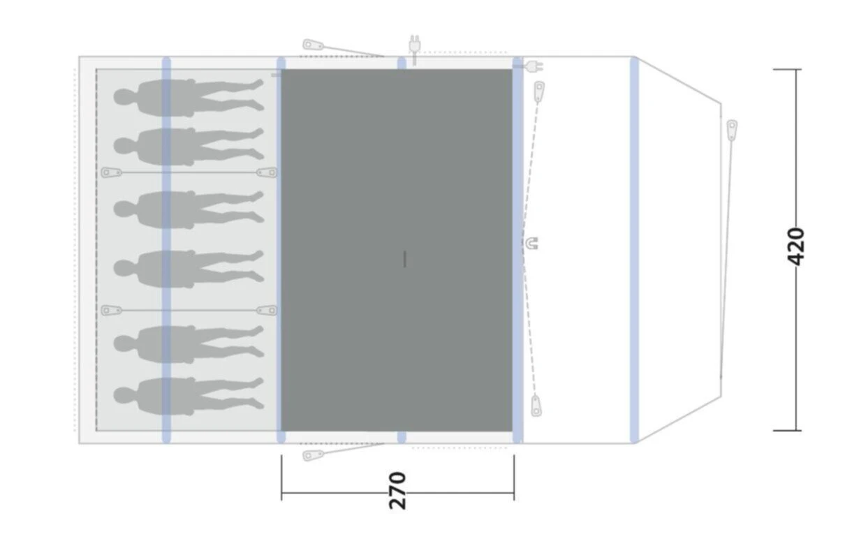 Outwell Queensdale 8PA Flat Woven Carpet 4 Outwell Queensdale 8PA Flat Woven Carpet – Image 2