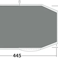 Robens Double Dreamer 5 Footprint (445*180) 5 Robens Double Dreamer 5 Footprint (445*180) -Pieces Cycliste Magasin 190055 footprint double dreamer 5 drawing floorplan2