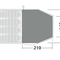 Robens Double Dreamer 4 Fleece Carpet (210*220) -Pieces Cycliste Magasin 190062 fleece carpet double dreamer 4 drawing floorplan2
