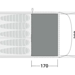 Robens Fleece Carpet Wolf Moon 5XP -Pieces Cycliste Magasin 190070 fleece carpet wolf moon 5xp drawing floorplan2
