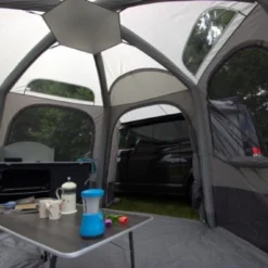 Vango Airbeam Vango Airhub Hexaway II Tall Awning (2022) -Pieces Cycliste Magasin 2020 vango lifestyle awning hexaway 08