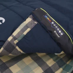 Outwell Camper Lux "R" Sleeping Bag Deep Blue (2023) -Pieces Cycliste Magasin 230393 camper lux right side zipper feature photo7