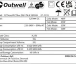 Outwell Ecocool Coolbox 35L 12/230v 13 Outwell Ecocool Coolbox 35L 12/230v -Pieces Cycliste Magasin 590174 ecocool slate grey 35 12v 230v feature photo8