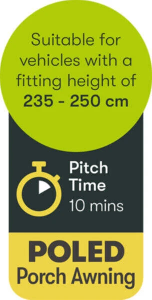 Quest Falcon 220 Poled Porch Caravan Awning (2022) 10 Quest Falcon 220 Poled Porch Caravan Awning (2022) – Image 8