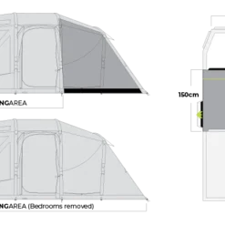 Zempire Aero TL Pro TC Tent (2022) -Pieces Cycliste Magasin aero tl pro profile living