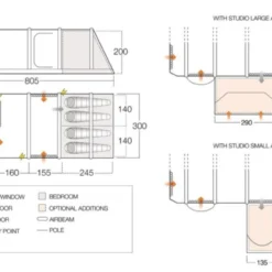 Vango Airbeam Vango Anantara IV 450xl Air Tent (2023) -Pieces Cycliste Magasin airbeam si pro floorplan anantara iii air 450xl with pods