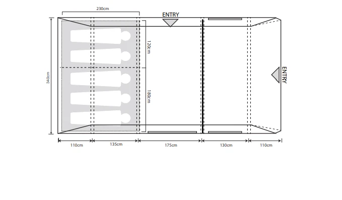 Outdoor Revolution Airedale 5.0s Tent (2022) 5 Outdoor Revolution Airedale 5.0s Tent (2022) – Image 3