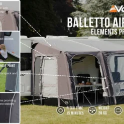 Vango Airbeam Vango Balletto Air 330 Elements ProShield Caravan Awning (2023) -Pieces Cycliste Magasin balletto air 330 lf1