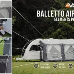 Vango Airbeam Vango Balletto Air 390 Elements ProShield Caravan Awning (2023) 14 Vango Airbeam Vango Balletto Air 390 Elements ProShield Caravan Awning (2023) -Pieces Cycliste Magasin balletto air 390 eps