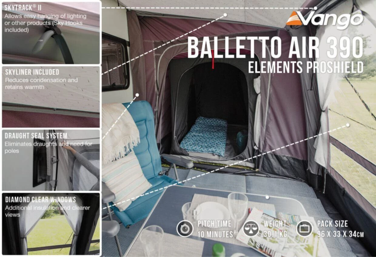 Vango Airbeam Vango Balletto Air 390 Elements ProShield Caravan Awning (2023) 6 Vango Airbeam Vango Balletto Air 390 Elements ProShield Caravan Awning (2023) – Image 4