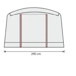 Outdoor Revolution Camp Star Side Porch (500xl, 600, 700) (2022) -Pieces Cycliste Magasin campstar side porch floorplan 2 1