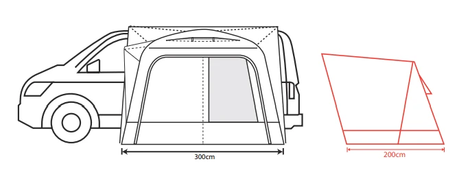 Outdoor Revolution Cayman Air High Awning (255-305cm) 6 Outdoor Revolution Cayman Air High Awning (255-305cm) – Image 4