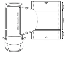 Outdoor Revolution Cayman Combo Air Mid Driveaway Awning (210-255cm) -Pieces Cycliste Magasin cayman combo 1