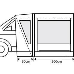 Outdoor Revolution Cayman Combo Air Mid Driveaway Awning (210-255cm) -Pieces Cycliste Magasin cayman combo 3