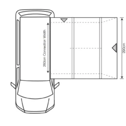 Outdoor Revolution Cayman Cona Air Driveaway Awning Low (2022) -Pieces Cycliste Magasin cayman cona air 1
