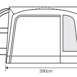 Outdoor Revolution Cayman Cona Air Driveaway Awning Low (2022) -Pieces Cycliste Magasin cayman cona air 3