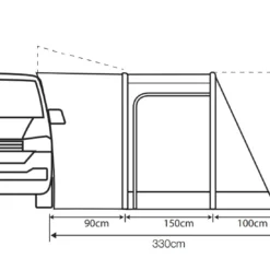 Outdoor Revolution Cayman Cuba Air Low Driveaway Awning (180-210cm) -Pieces Cycliste Magasin cayman cuba 2 flr